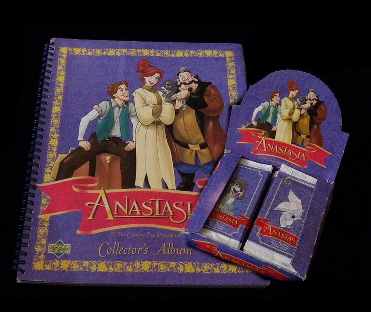 Lot Display + Album Anastasia, édition Upper Deck 1998