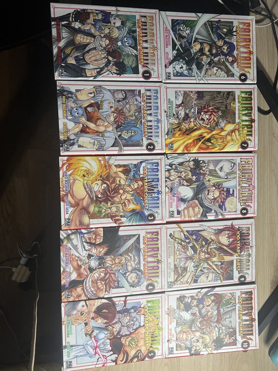 Vends 10 tomes de fairy tail