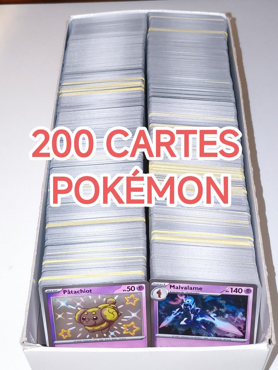 200 cartes Pokémon