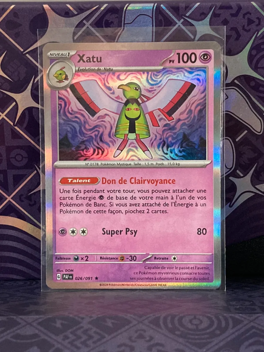 Xatu 026/091 Holographique Rare Pokémon Destinée de Paldea