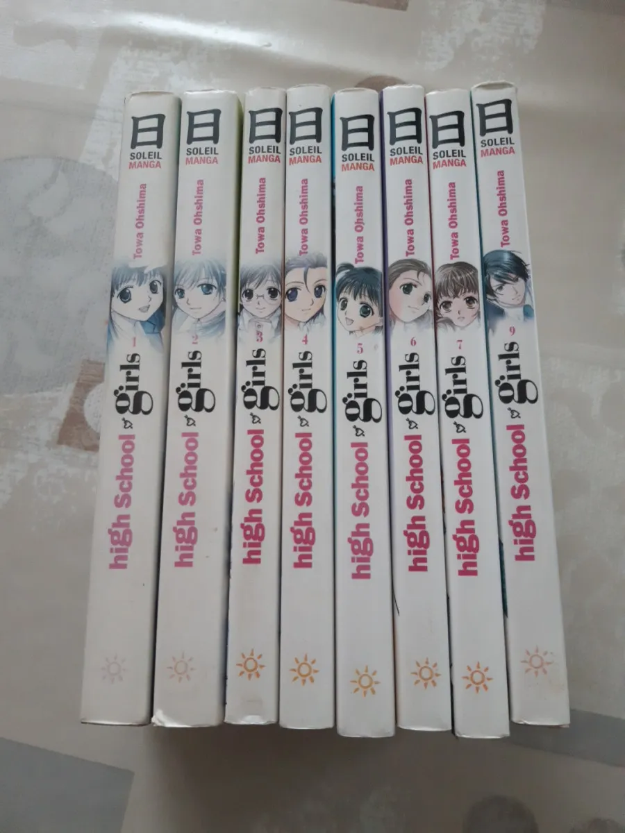 Lot 8 mangas - high school girls - tomes 1 à 7 + 9