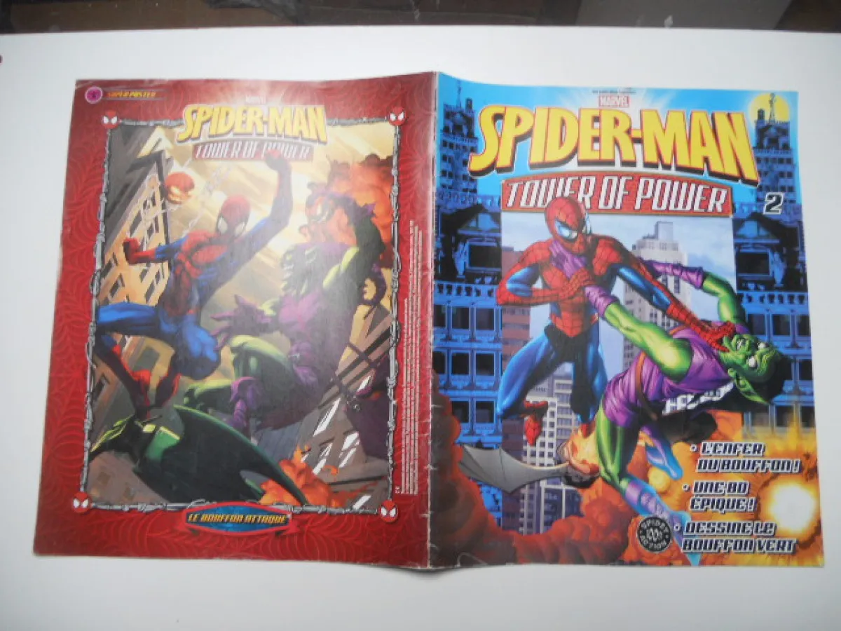 Spider-Man : Tower Of Power (Revue Vendue Seule, Sans Figurine !!) N° 2 : " L'enfer Du Bouffon ! " + " Une B.D. Épique ! " + " Dessine Le Bouffon Vert