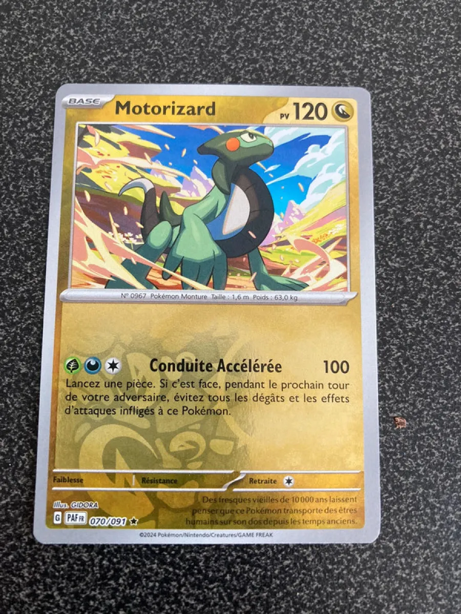 Motorizard 070/091 (PAF Fr) Rare reverse Pokémon Destinée de Paldea
