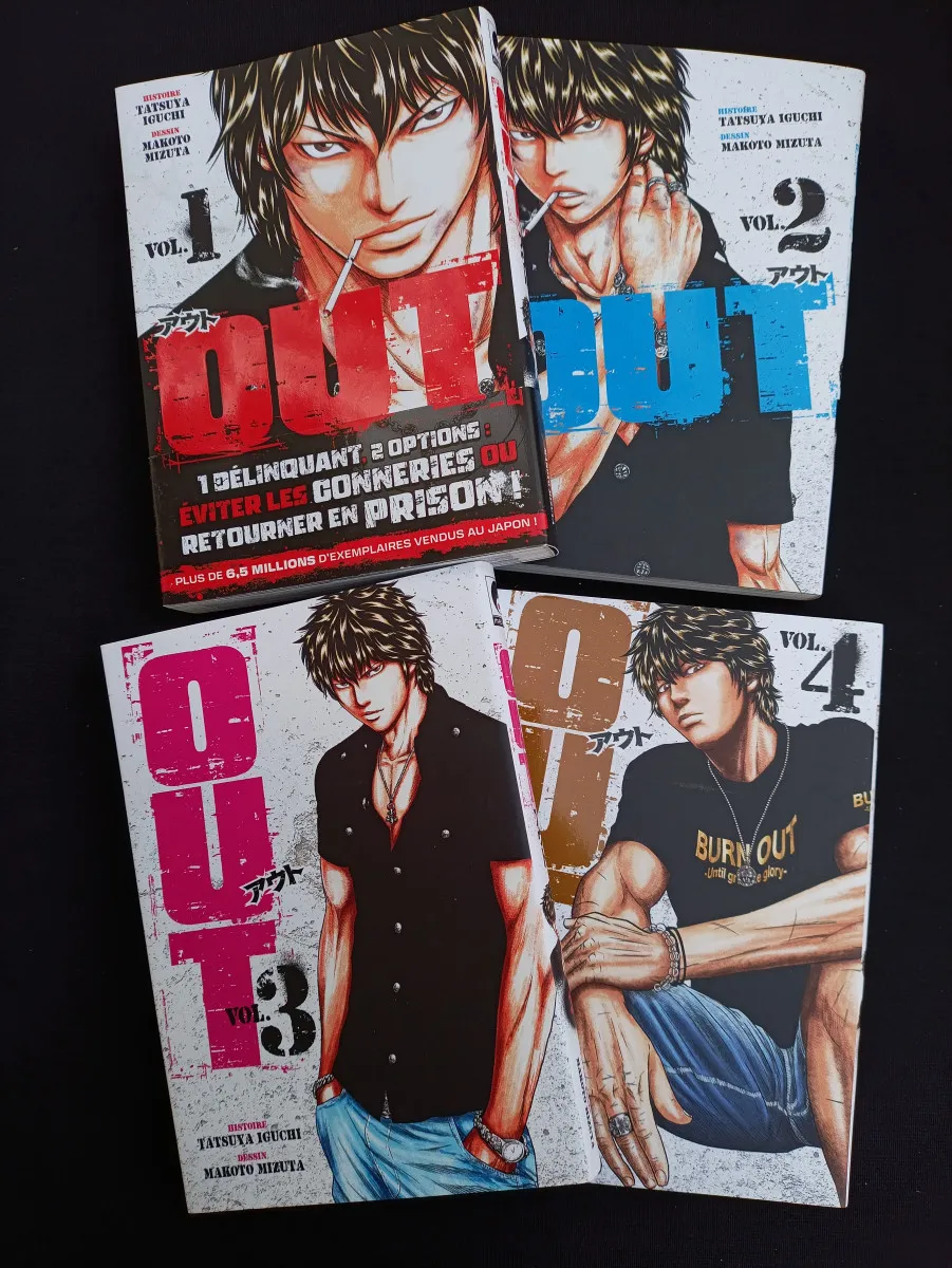 Lot de 4 mangas "OUT"