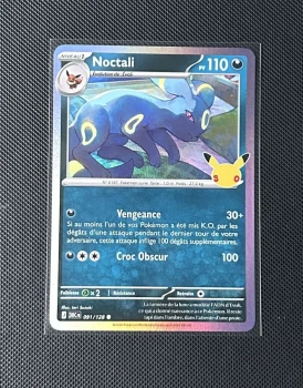 Carte Pokémon - Noctali 91/128 - Holo - 30ème Anniversaire