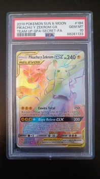 Pikachu et Zekrom GX 184/181 - PSA 10 -  Duo de choc Soleil et Lune