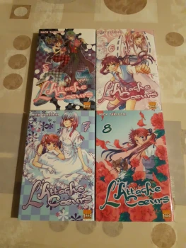 Lot 4 mangas - l'attache coeur - tomes 5 à 8