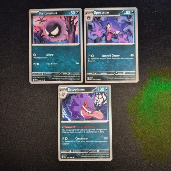 Cartes Pokemon : Famille Ectoplasma - Destinées de Paldea