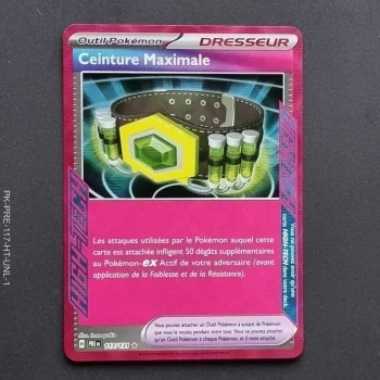 Carte pokemon Ceinture Maximale 117/131 - EV8.5  Evolutions prismatiques (2005)