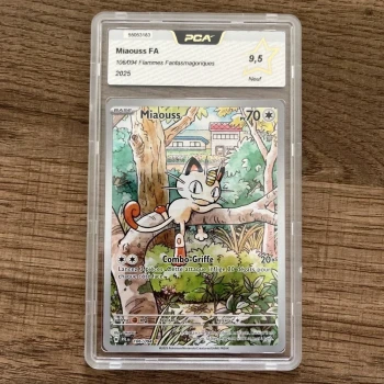 Carte Pokemon Gradée Miaouss 106/094 🇫🇷 ME02 Flammes fantasmagoriques PCA 9,5