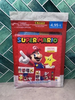Panini Sticker - Album + 4 Boosters - Super Mario