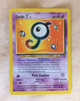 Carte pokémon Zarbi 38 Black Star