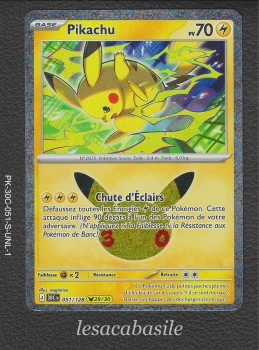 Pikachu 051/128 - 🟡 29/30 - ME5.5 - 30e Anniversaire (2026)
