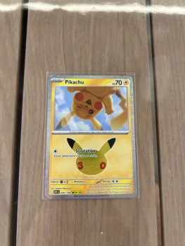 Carte pokemon- Pikachu 026/128 - 30eme anniversaire