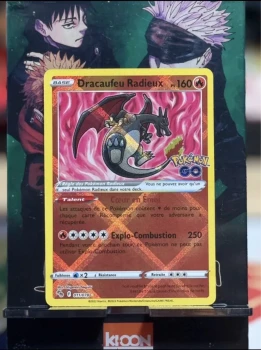 Carte Pokemon DRACAUFEU RADIEUX 011/078 HOLO Pokemon GO EB10.5 FR NEUF