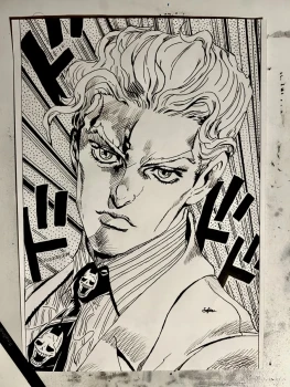 Dessin Kira Jojo bizarre aventure