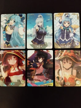 Lot 6 cartes Konosuba – Goddess Story (Out of Print, Aqua & Megumin)