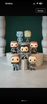 Lot Funko Pop Game of Thrones Jon Snow Arya Stark Night King GOT