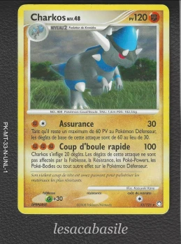 Charkos 33/123 rare - DP Trésors Mystérieux (2008)