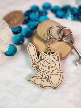 Porte-clés « loup chevalier »