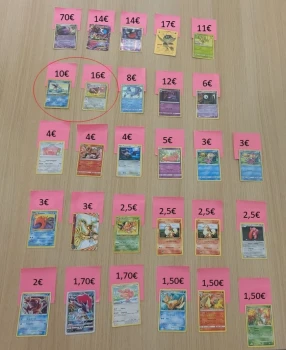 Lot 28 cartes Pokémon - cotées 219€