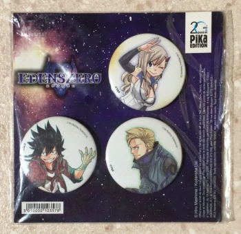 Goodies Manga Shonen Edenszero Set de 3 Badges Collection Pika