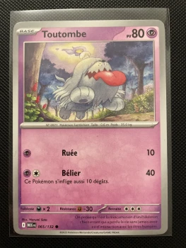 Carte Pokémon - TOUTOMBE 065/132 - Méga évolution