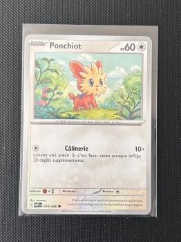 Carte Pokémon - Ponchiot 74/86 - Flammes Blanches