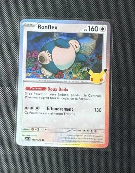 Carte Pokémon - Ronflex 119/128 - Holo - 30ème Anniversaire