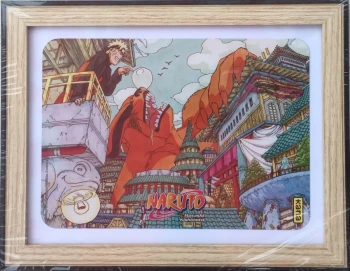 Goodies Plaque Métallique Manga Naruto Shippuden Kana avec cadre