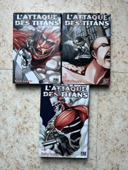 Vends lot de manga "L’attaque des Titans" tome 1 à 3
