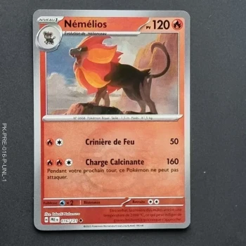 Carte pokemon Némélios 016/131 POKEBALL - EV8.5  Evolutions prismatiques (2005)