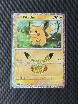 Carte Pokémon - Pikachu 23/128 - Holo - 30ème Anniversaire