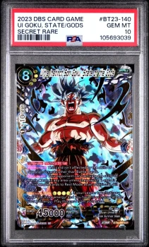 Dragon Ball Super BT23-140 SCR UI Son Goku, State of the Gods PSA 10 EN 2023