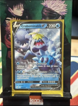 Carte Pokémon Crabominable V 076/264 Épée & Bouclier Poing de Fusion Français