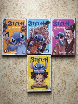 Vends lot de manga "Stitch et le Samouraï " tome 1 à 3 et " Stitch Aventures à Okinawa"