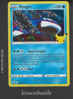 Kyogre 003/025 Rare Holo - Célébrations (2021)