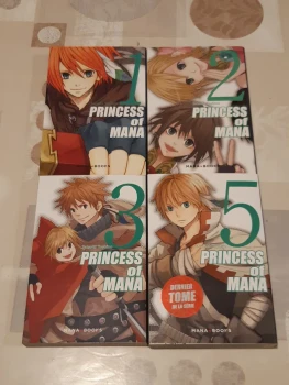 Lot 4 mangas - Princess of mana - Tomes 1 à 3 + 5