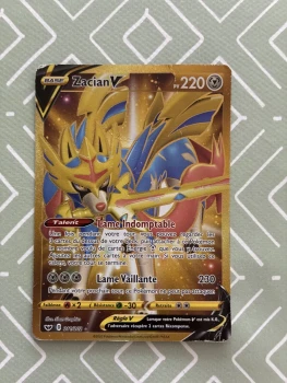 Carte Pokémon Zacian V gold