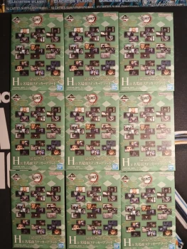 Ensemble complet autocollants Demon Slayer "Entraînement des Piliers" - Ichiban Kuji - Lot H