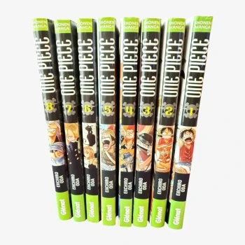 One Piece - Lot tomes 1 à 8 VF - Très bel état - Glénat