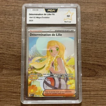 Carte Pokémon Gradée Détermination De Lilie 184/132 Fr 🇫🇷 ME01 PCA 10