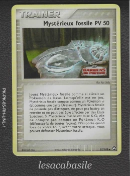 Mystérieux fossile 85/108 reverse - FR - Ex Gardiens du Pouvoir (2008)