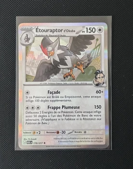 Carte Pokémon - Étouraptor d’Okuba 170/217 - Holo - Héros Transcendants