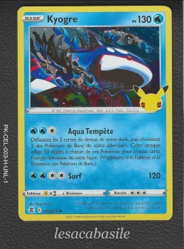 Kyogre 003/025 Rare Holo - Célébrations (2021)