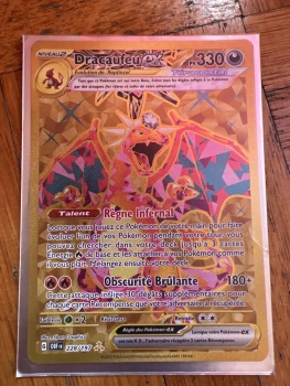 carte Pokémon, Dracaufeu, ex. Gold.