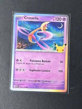 Carte Pokémon - Cresselia 74/128 - Holo - 30ème Anniversaire