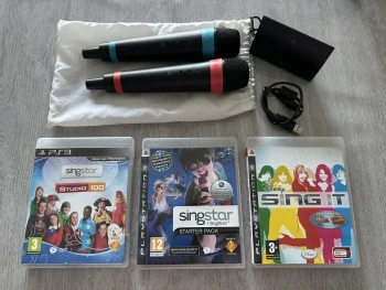 Lot jeux SingStar + Micros