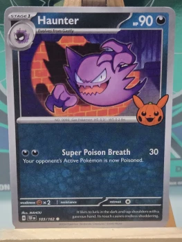 Haunter 2024 Trick Or Trade Halloween Stamp Pokemon TCG Holiday 103/162