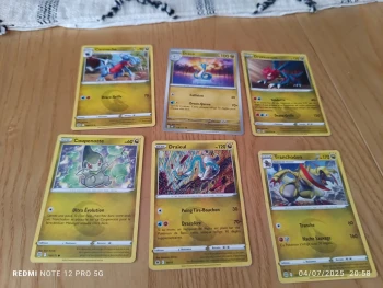 Lot de 6 carte pokémon de type dragon